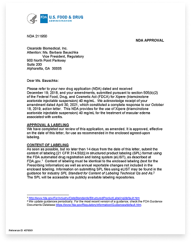 FDA Approval Letter