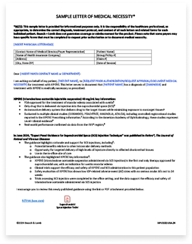 Letter of Medical Necessity